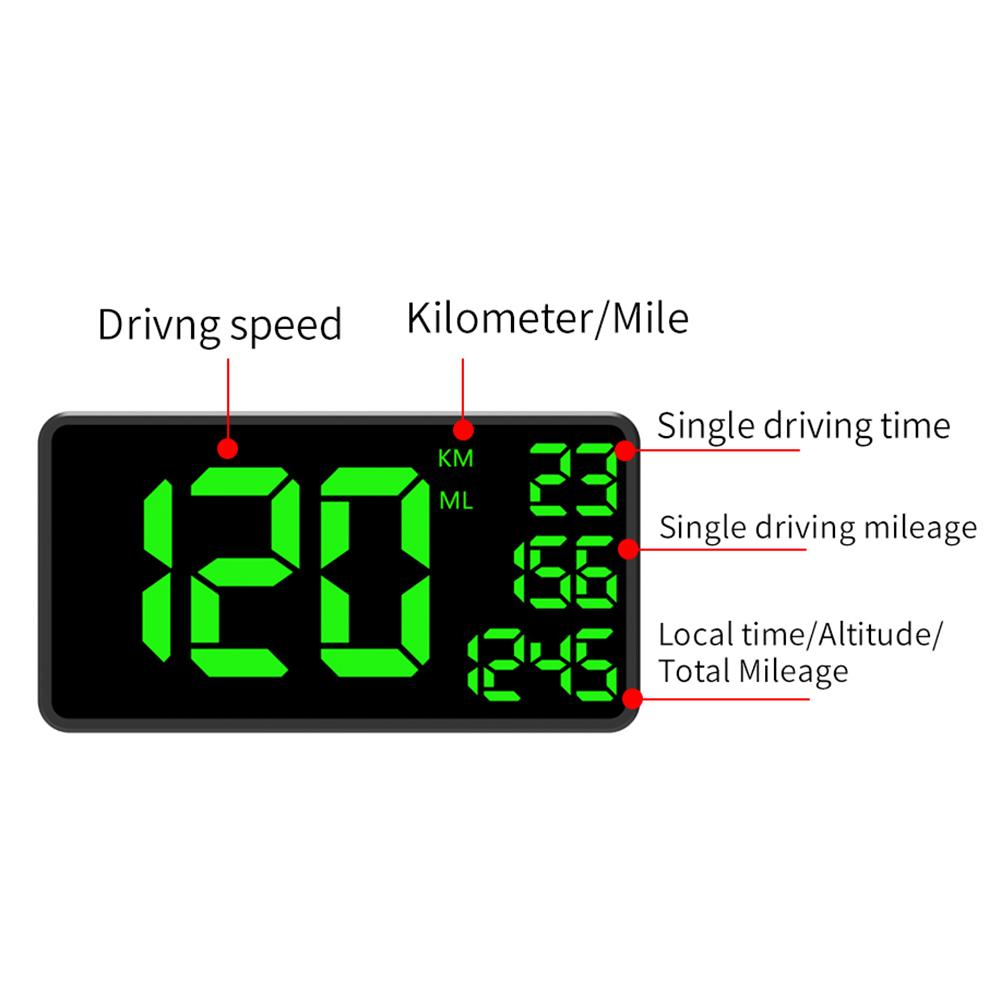 Compteur de vitesse GPS numérique pour voiture, affichage de la vitesse KM/h MPH, réglage d&#39;alarme pour vélo moto, accessoires Auto