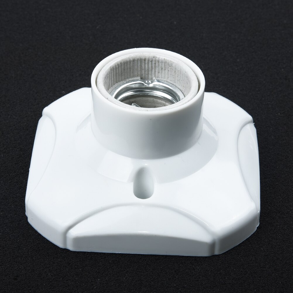 White E27- Straight Glazed -Ceramic Heat Porcelain Light Bulb Lamp Socket Holder