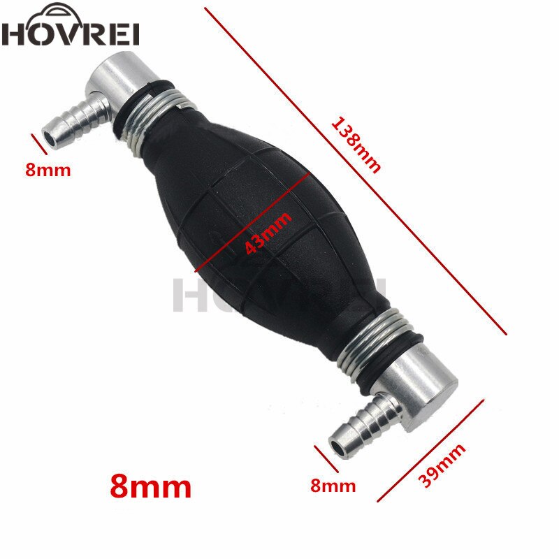 1pcs 6/8/10/12mm Rubber & Aluminum Vacuum Fuel Pump Line Hand Primer Bulb Gas Petrol For Boats Tractors Cars's Engine