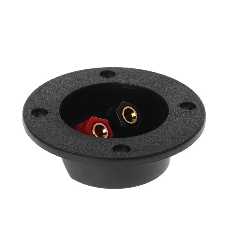 Terminal Round Cup Connector Parts Express Spring 502 Double Binding Post Gold Twist Banana Jacks Subwoofer Speaker Box Black