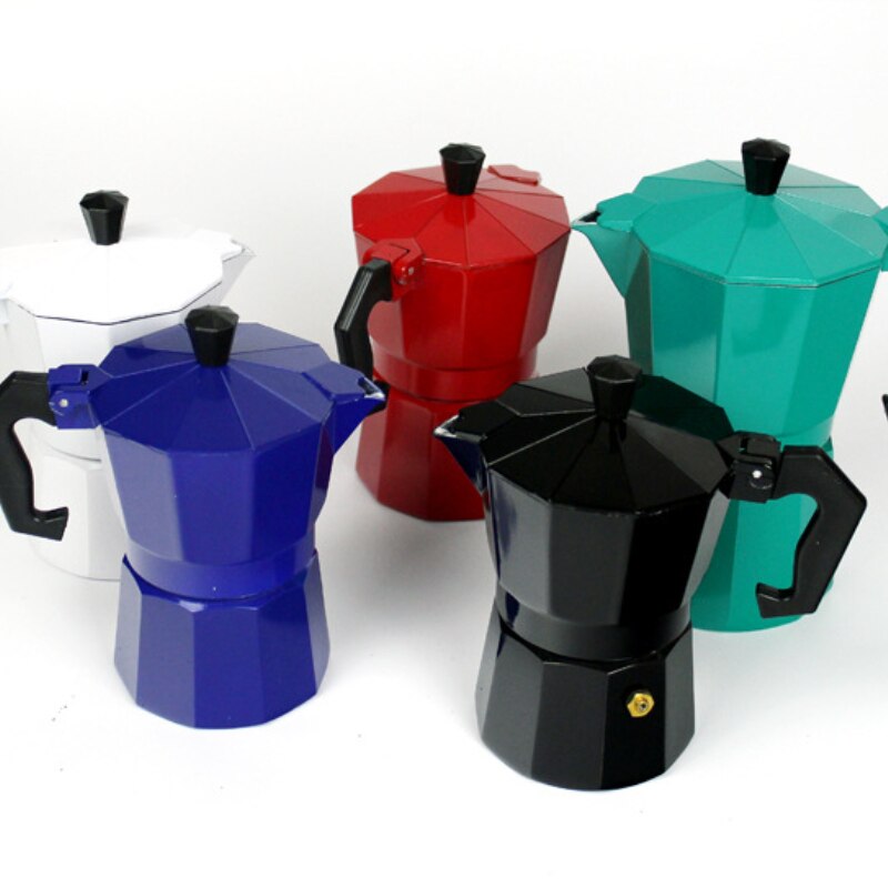 Cafetera italiana Moka, máquina de café Espresso de aluminio, tetera, estufa de Latte, accesorios para Barista