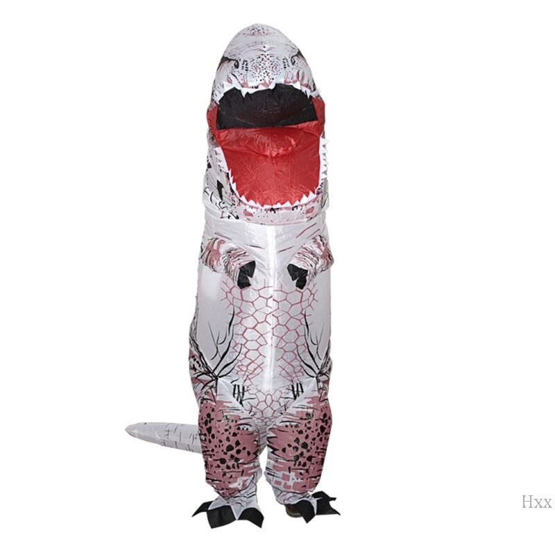 Inflatable Dinosaur Costume Mascot Child Adults Halloween Blowup Outfit Cosplay: S / W