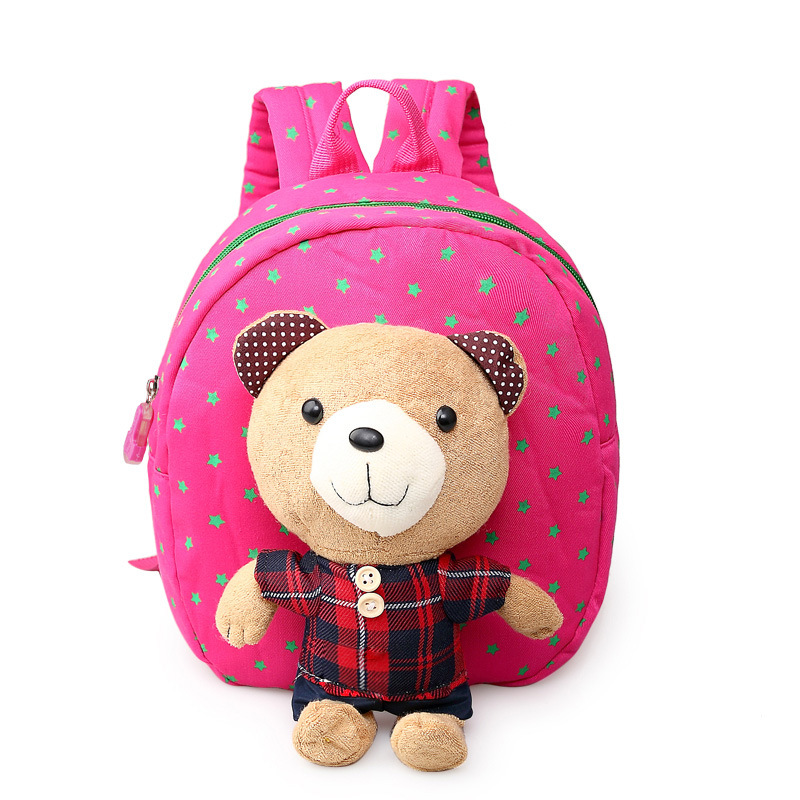 Cartoon Children Schoolbag Kindergarten Boys And Girls 1-3 Year Baby Shoulder Anti loss Backpack Secure Rope