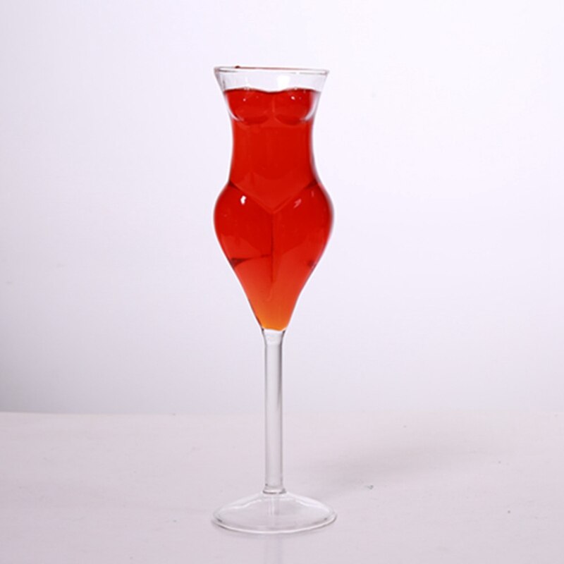 Vaso de cristal de vino con forma de copa para mujer, de vino, para bebidas de cóctel, creativos para la familia