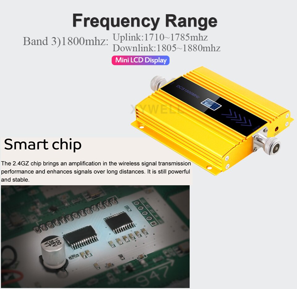 gsm repeater 1800 LTE 1800MHZ 4G cellular Mobile signal Booster DCS 1800Mhz 2G 4g Cellphone Cellular GSM 1800 + Yagi Antenna