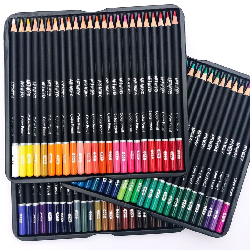 72 Kleuren Professionele Kleur Potlood Set Ijzeren Doos Gekleurde Kleur Tekening Potlood Lapices De Colores School Artist Supplies