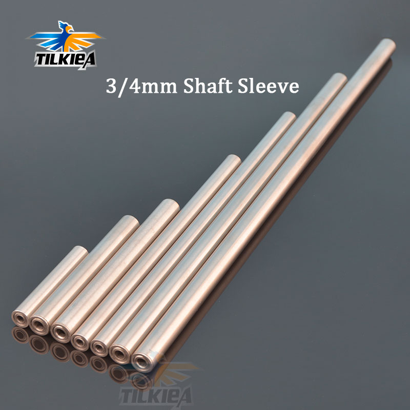 1PC Shaft Sleeve 5/8/10/15/20/25/30cm Stainless Steel Tube with High Speed Bearing Spare Parts For RC 3mm / 4mm Boat Shaft