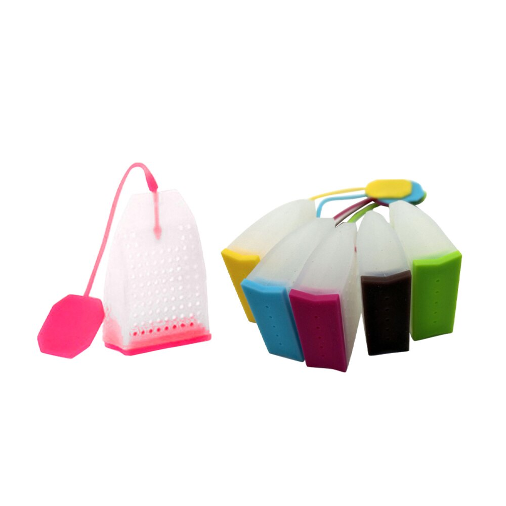 6 stuks herbruikbare siliconen thee-infuser, losse theefilters, theezakjeszeef, theezetapparaat voor theekopjes, mokken en theepotten