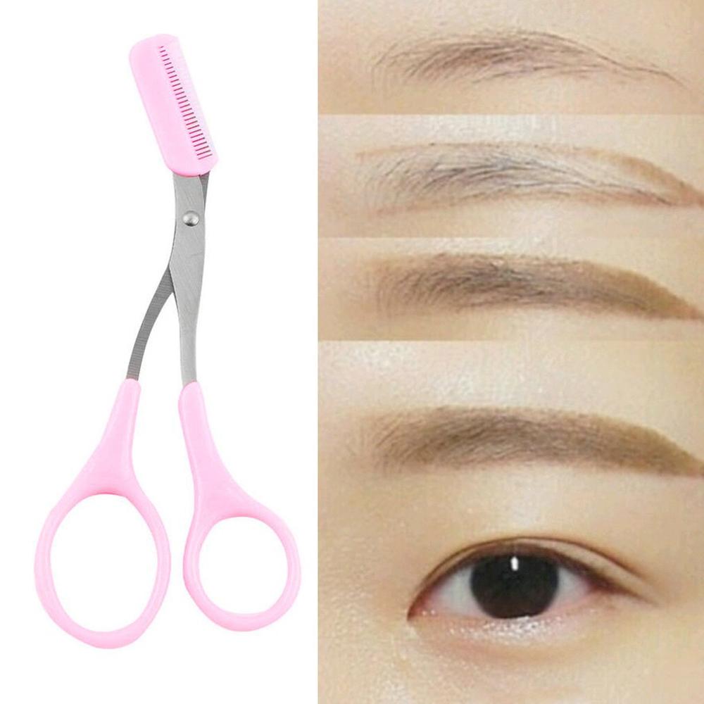 mini brew klasy nożyce robić cięcia łatwe w użyciu kobiety trymer robić brwi z grzebieniem nożyce robić cięcia trymer brwi pomoc