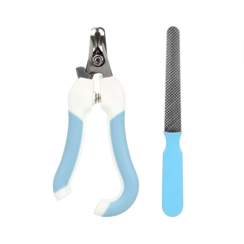 Cutter Nail File Pet Toe Care Pet nail clipper Portable Scissors Trim Nails: Blue / L