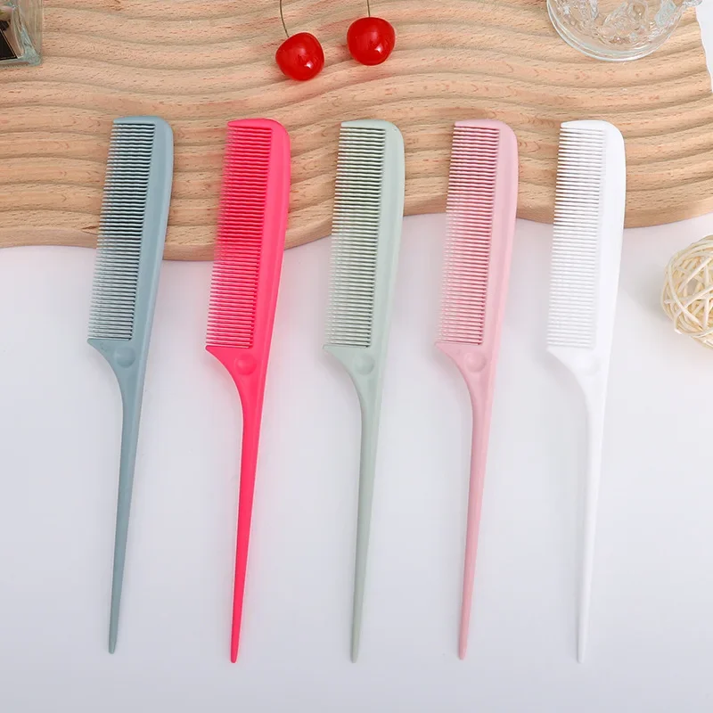 Peine de cola de pelo , peine de corte de pelo de salón , peines de estilismo para el cuidado del cabello de salón con pinchos de acero inoxidable
