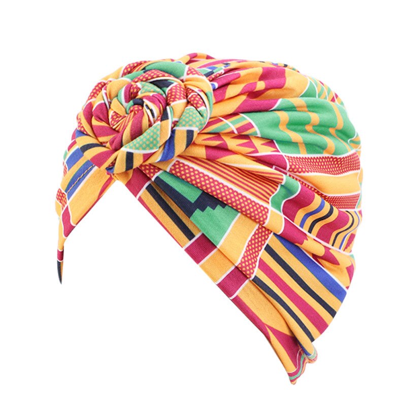 Turban à motifs africains pour femmes, couvre-chef musulman, bandana, accessoires de coiffure: Type 6