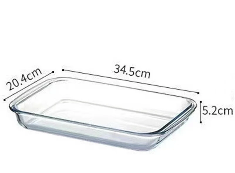 Plato de vidrio para hornear, bandeja para horno, herramientas y accesorios de cocina, utensilios de cocina, sartenes: Rojo