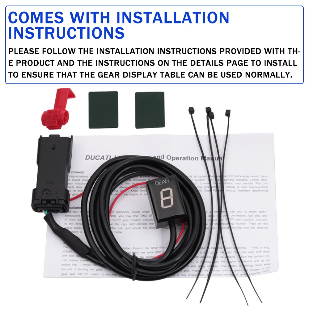 For Ducati Superbike 848 1098 1198 Supersport 937 937S Streetfighter Motorcycle Gear Indicator Gear Display Digital Gear Meter