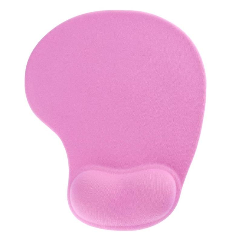 Muis Pads 3D Met Polssteun Ondersteuning Muismat Siliconen Gel Hand PU Anti-slip Hand Kussen Geheugen Katoen gaming Mouse Pad Mat: Roze