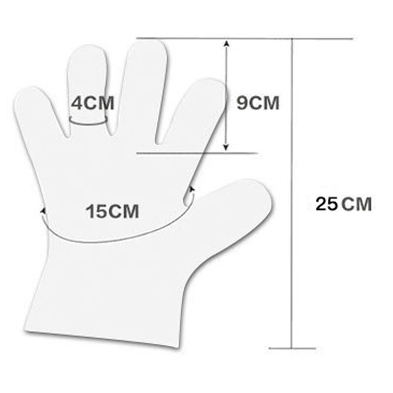 100 stuks wegwerphandschoenen, dunne/gewone/dikke afwashandschoenen, multifunctionele waterdichte schoonmaakhandschoenen van voedingskwaliteit.