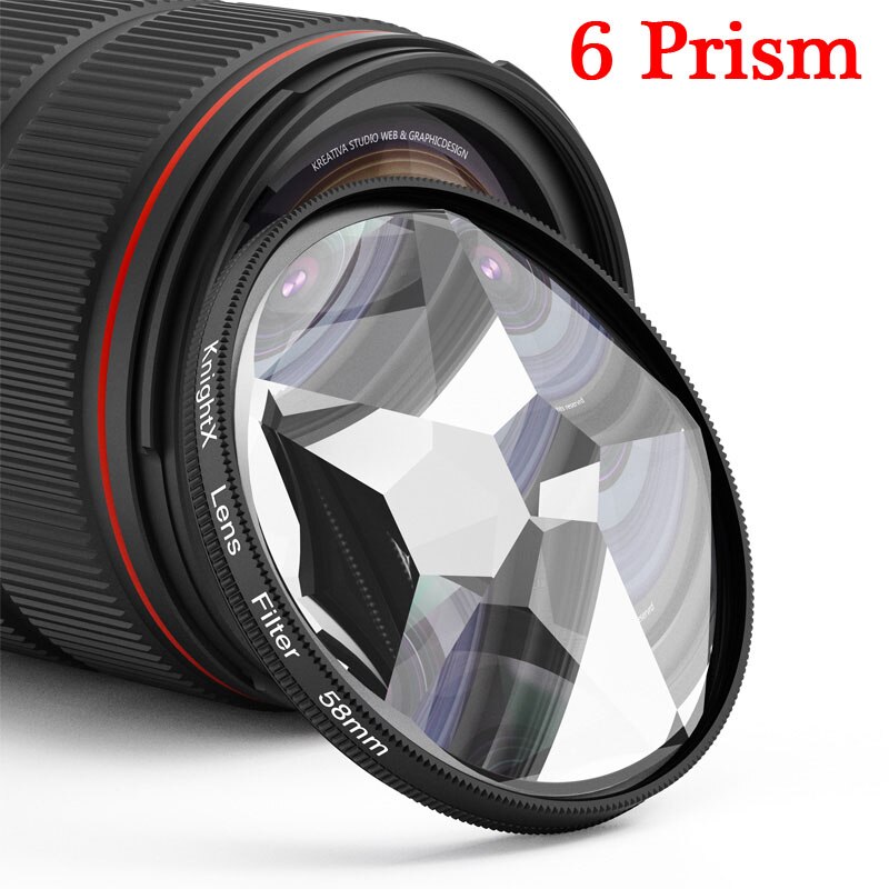 Filtro de prisma KnightX 49-77mm 52mm 58mm giratorio cambiable CPL medio FX dioptrías divididas efectos especiales accesorios de fotografía