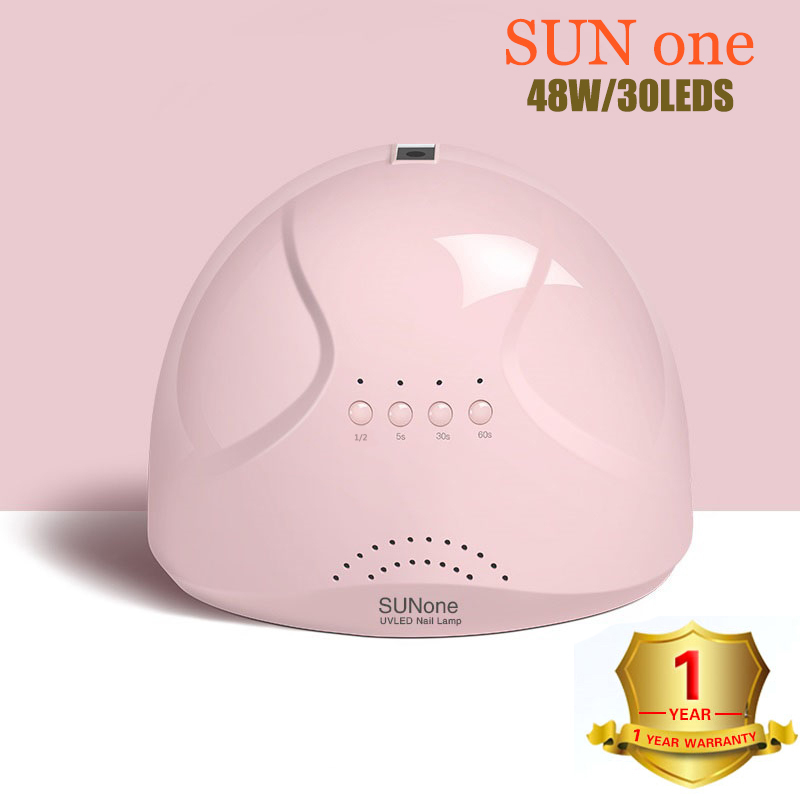 UV Lamp 48W Nail Dryer SUNone UV Lamp Led Dry Nail Gel Polish Curin With Bottom 30/60s Timer Lamp For Manicure: pink