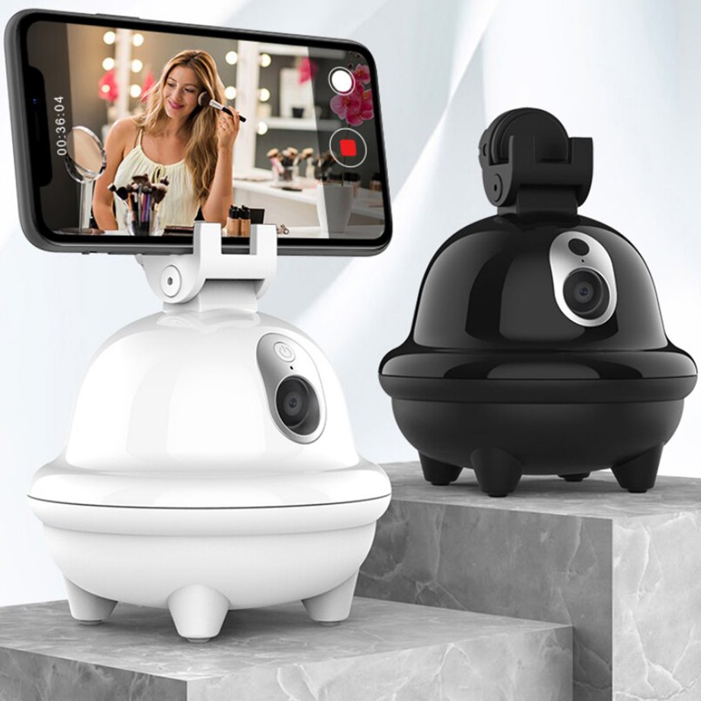 Cámara inteligente giratoria de 360 grados para teléfono móvil, soporte giratorio de foto y vídeo corto, PTZ, para escritorio, Pan/tilt