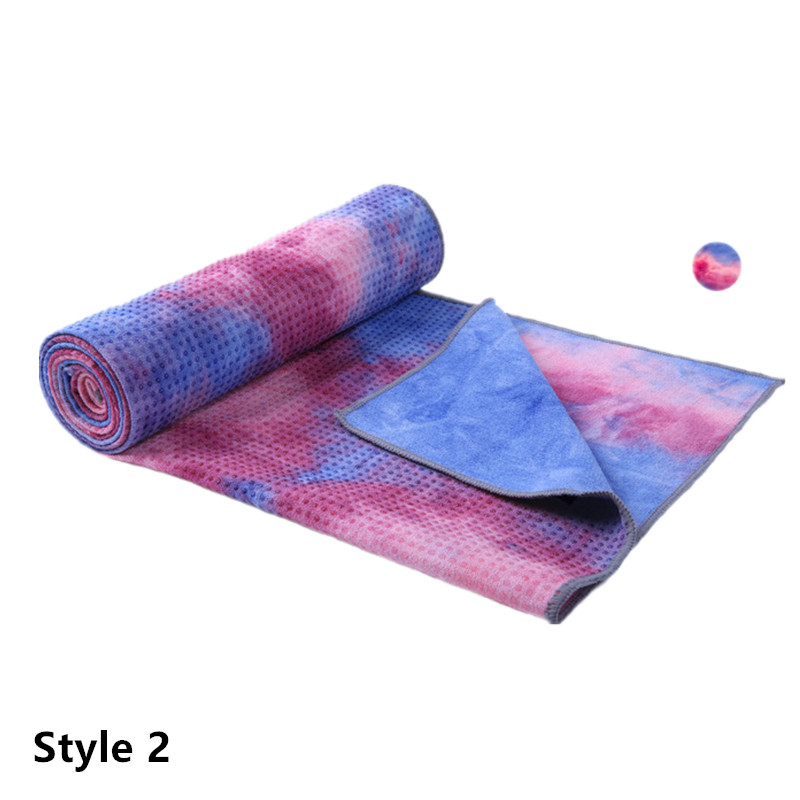 183*63cm skridsikker yogamåttedækselhåndklæde anti-glid mikrofiber yogamåttehåndklæder pilates tæpper fitness: Violet
