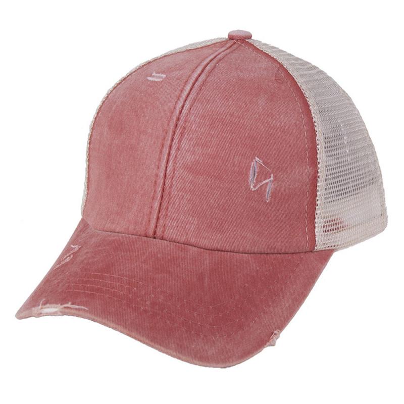 Queue de cheval casquette de Baseball en désordre chignon chapeaux pour femmes lavé coton casquettes de relance décontracté été pare-soleil en plein air Tennis chapeau: F