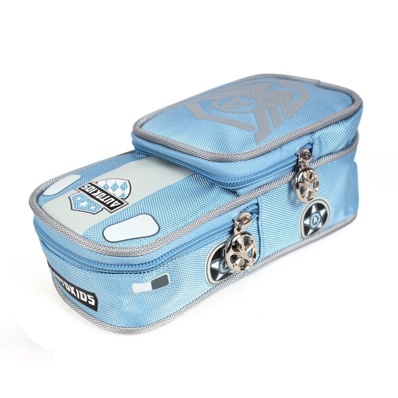 Cool Model Leuke Etui Grote Capaciteit School Etui Voor Jongens Briefpapier Doos Schoolbenodigdheden Canvas Pen Case Pen tas: blue