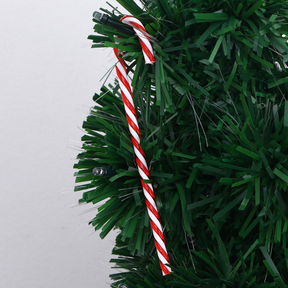 24PCS Practical Christmas Decoration Props Classical Walking Stick Shape Decor Tool(Red and White)