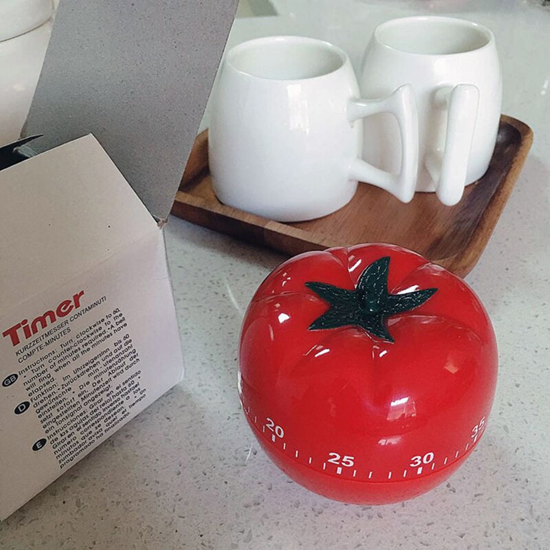 Timer Kitchen Mechanical 60 Minutes Countdown Timer Kitchen Cooking & Baking Helper Tomato Shaped: Default Title