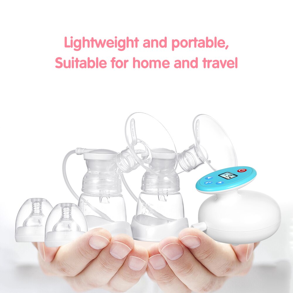 Double Electric Breast Pump BPA-Free Dual Mode of Massaging &amp; Pumping 9 Suction Levels Super Quite Breasting Pumping for Home