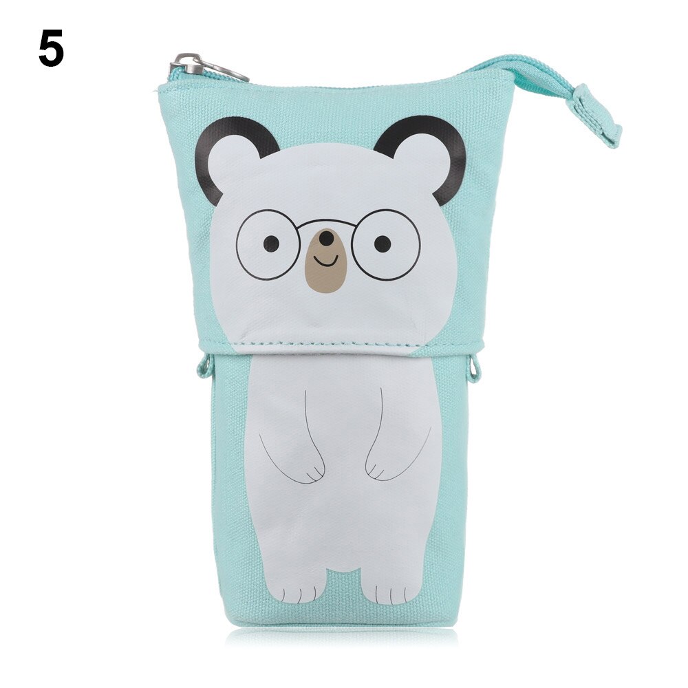 Cute Boba Milk Tea Telescopic Pen Bag Pen Pencil Holder Stationery Case Stand Up Pencil Case Pen Box Stationery Pouch Bag: B-5