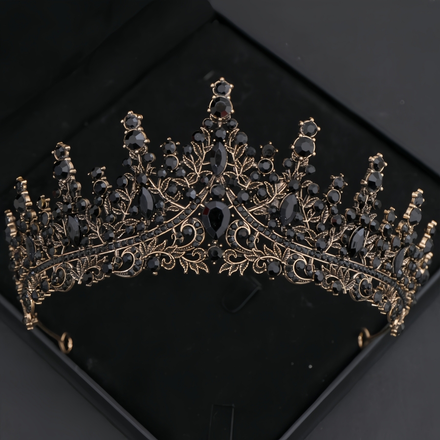 Barokke Kristallen Tiara's En Kronen Voor Vrouwen Strass Prom Diadeem Hoofdband Bruids Bruiloft Haaraccessoires Sieraden Kroon Tiara: Champagne goud