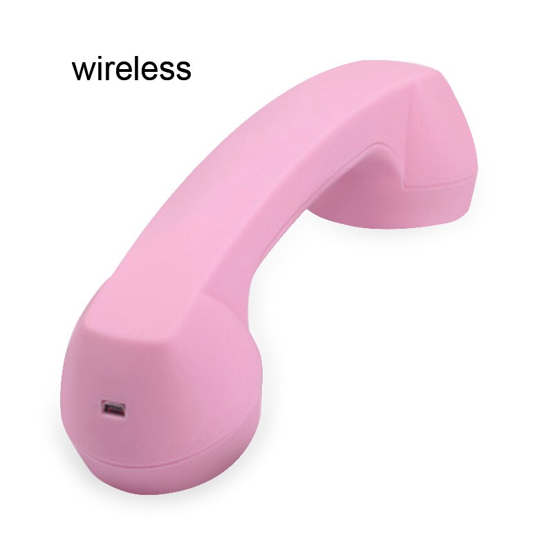 Wireless Retro Telefonhörer und Draht Strahlung-beweis Hörer Empfänger Kopfhörer für ein handy mit komfortable anruf: wired rose red