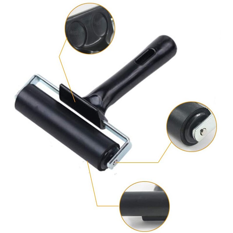 Rubber Roller, Set of 2 (6 & 10cm), Ink Brayer Roller perfect for Printmaking, Wallpapers, Block Printing Stamping