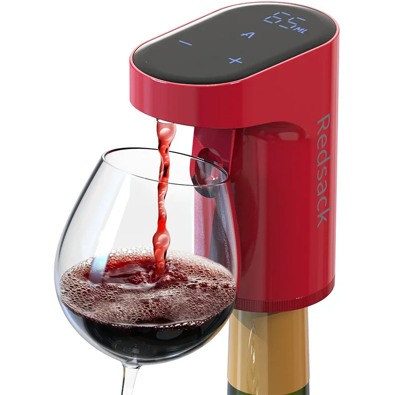 Automatic Non-touch Automatic Electric Bottle Pump Beverage Whisky Alcoholic Beverage Dispenser: Red