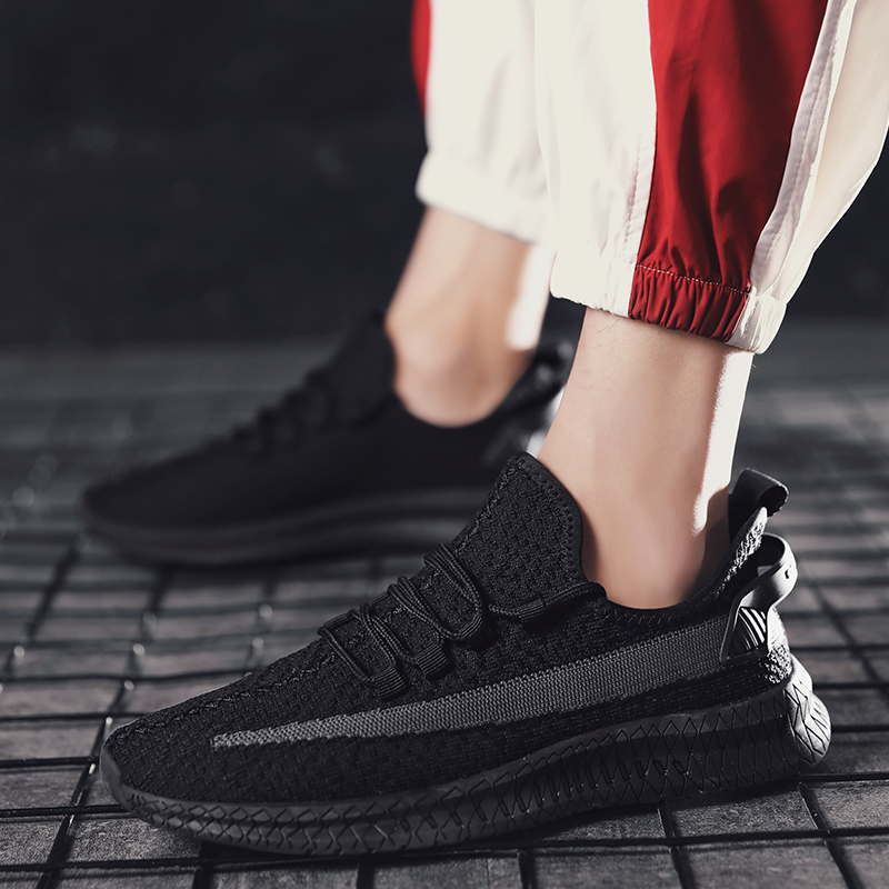 Zapatillas de deporte transpirables de malla para hombre zapatillas de deporte cómodas para caminar zapatillas de Tenis deportivas Tenis Masculino blanco