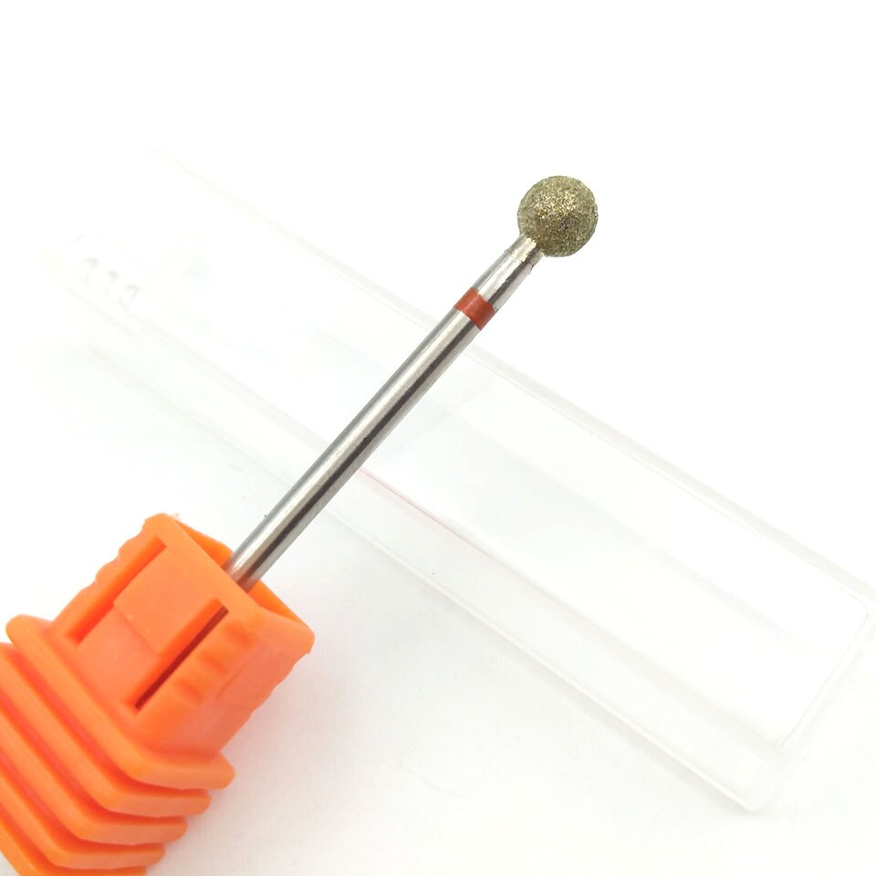 HYTOOS, 5,0mm, Bola de diamante, broca para uñas, fresa rotativa, limpieza de cutícula, cortadores para manicura, accesorios, herramientas de belleza para uñas, molinos