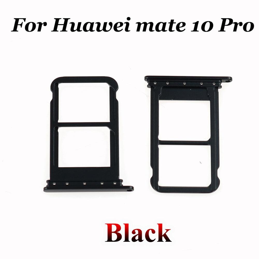 YuXi For Huawei mate10 SIM tray Card Reader Holder Slot Connector Repair Parts for huawei mate 10 Pro mate 10Pro: Mate 10 Pro-Black