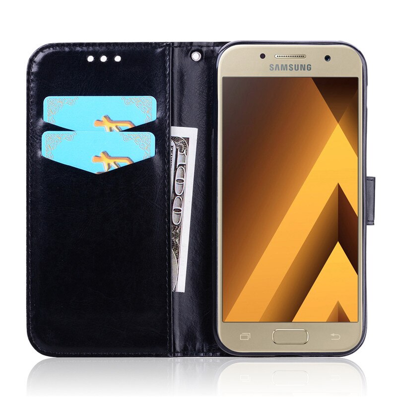 per Samsung galassia A7 2017 di Caso di Samsung A7 2017 Copertura Di Cuoio di Lusso di Caso di Vibrazione per Samsung galassia A7 2017 A720F caso Coque
