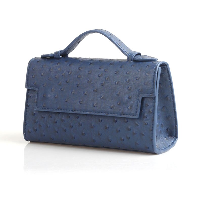 XMESSUN Nuove Donne di Borse In Pelle di Struzzo di Modo Da Sera di Disegno del Partito Del Sacchetto di Alta Qualità Femminile Alla Moda Del Sacchetto Della Borsa Sacchetti di Frizione: Ostrich Dark Blue