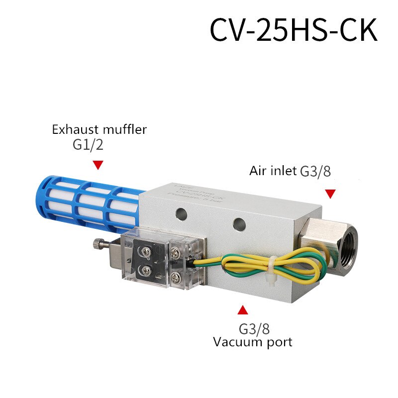 Vacuum Micro Switch Generator Ejector Pressure Control Valven Negative Air Pneumatic Parts Vacuo CV-05CK CV-10CK CV-15CK 25: 25-CK