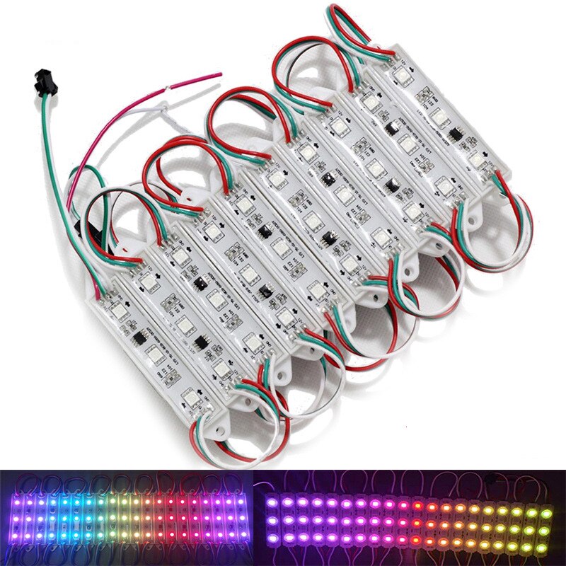 12 full colour led module waterdicht 1903icmodule 3 rgb puntregeling 5050 kleur 2811ic