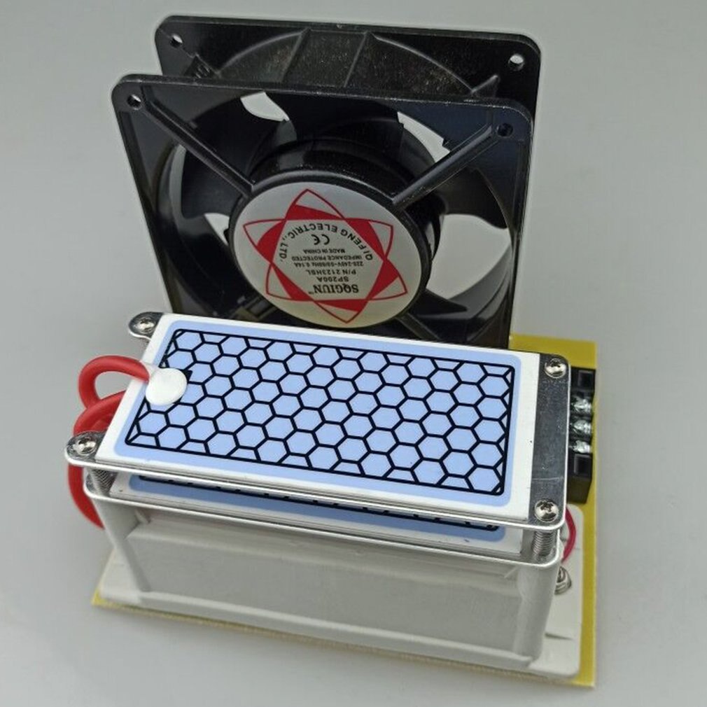 Generador de ozono de 10 g/h, doble placa cerámica, esterilizador integrado, ozonizador de aire, purificador DIY, dispositivo de eliminación de olores, Plug & Play