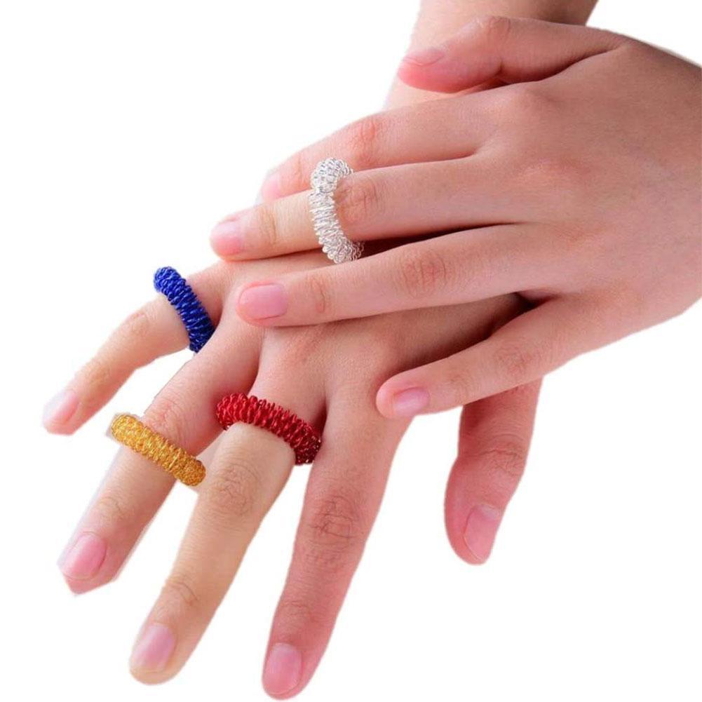 Spiky Sensory Finger Rings Stress Relief Massager Toy Finger Stress Relief Sensory Toys Rings Spiky Anxiety Finger G3B7