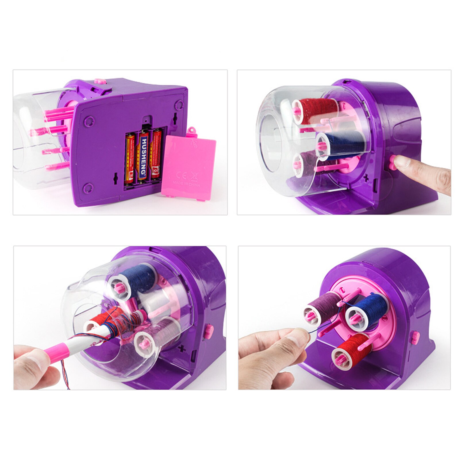 Maszyny dziewiarskie dzieci zestaw obrotowy wioślarz DIY dekoracyjne dzianiny maszyna zrobić zabawka edukacyjna dla dzieci narzędzie dziewiarskie narzędzie robić szycia