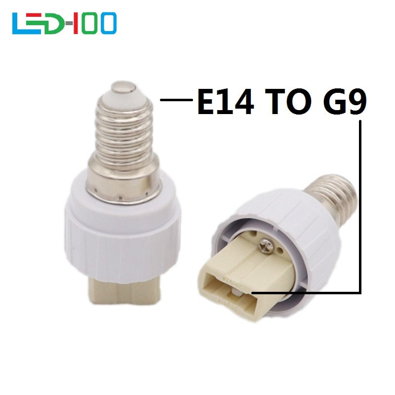 E14 to g9 lampeholder konverterstik 100%  ildfast pc pære base konverteringsadapter til  g9 led lys