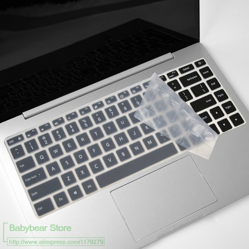 Para Xiaomi mi Notebook Pro 15 15,6 i7-8550U portátil de silicona colorida cubierta protectora de teclado piel portátil de i5-8250U: clear