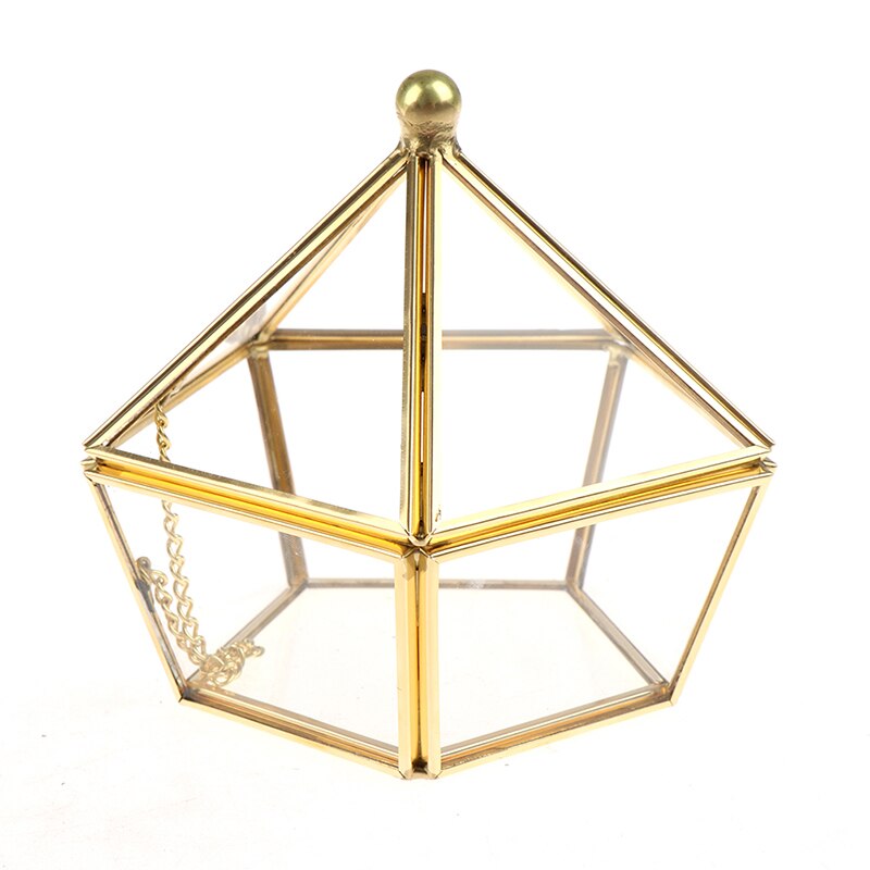 Caja geométrica de cristal transparente para joyería, organizador de joyería, soporte, caja de anillo, collar, pulseras, pendientes, accesorios de almacenamiento de joyería, 1 ud.: GD1