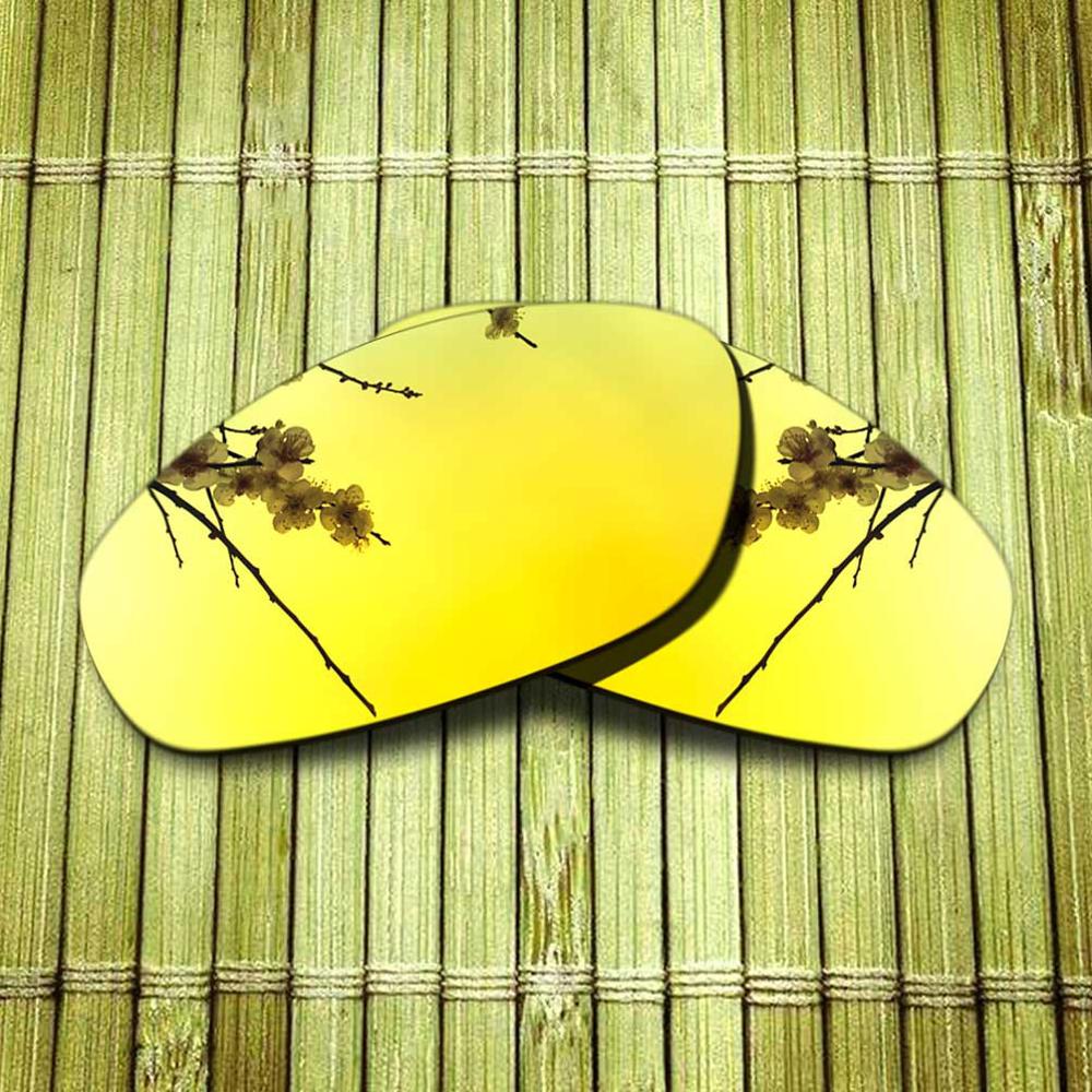 Gepolariseerde Vervanging Lense Voor-Oakley Snorhaar Zonnebril Frame True Kleur Mirrored Coating-Opties: Yellow