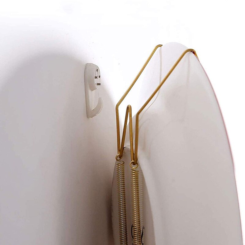Gancho de resorte de disco colgante de hierro, gancho de placa de pared de cerámica, accesorios de decoración para colgar en la pared, gancho de Panel decorativo, 10 piezas