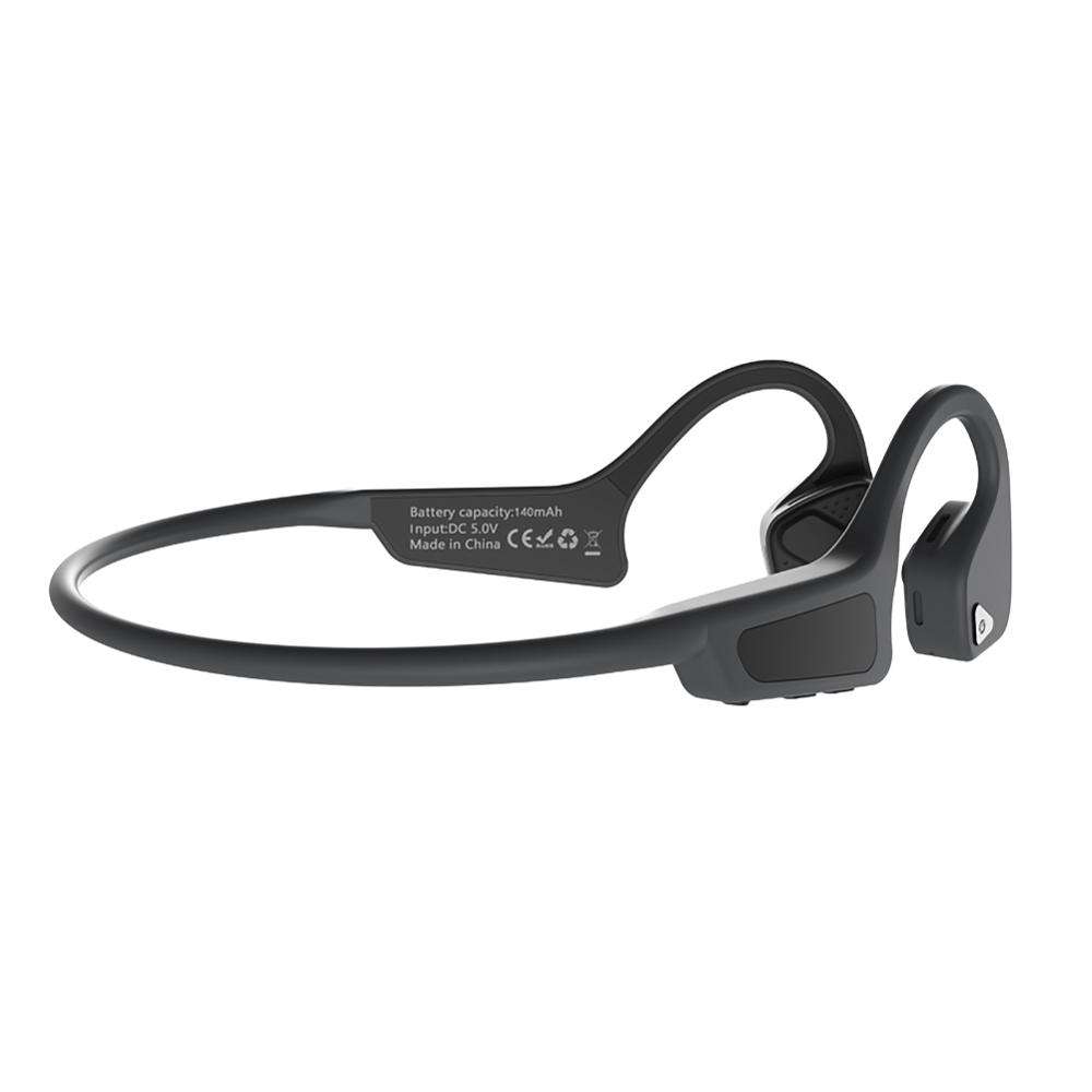 G18 Drahtlose Bluetooth Kopfhörer 5,0 Knochen Leitung Kopfhörer draussen Sport Headset mit Mikrofon Freisprecheinrichtung Kopfhörer: grau